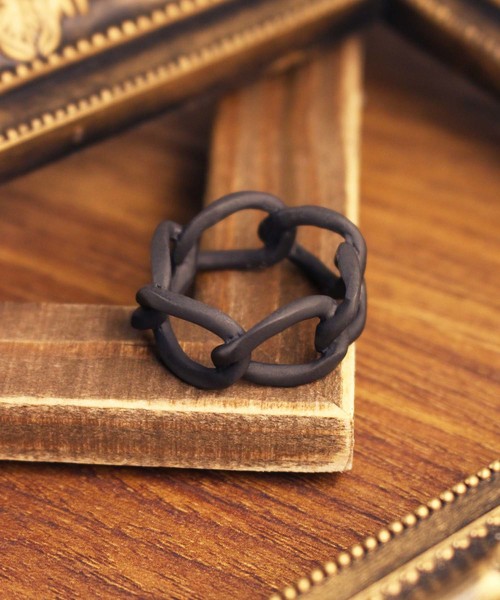 Vaya Con Dios（ヴァヤコンディオス）の「【VayaConDios/ ヴァヤコンディオス】ステンレス製ワイヤーチェーンリング（リング・メンズ・アンティークシルバー/ブラック/シルバー/ゴールド/シルバー系その他・#17/#19/#21）」の3枚目の写真