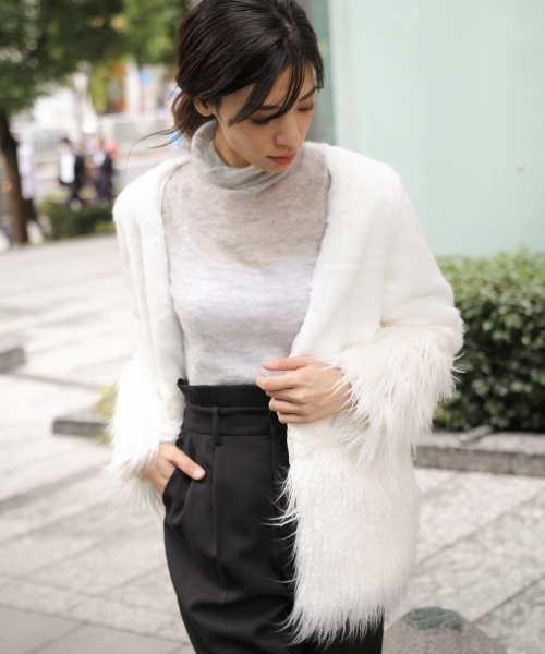 laboratory work（ラボラトリーワーク）の「ファー切り替えコート（その他アウター・レディース・ホワイト/ライトグレー・MEDIUM）」の19枚目の写真