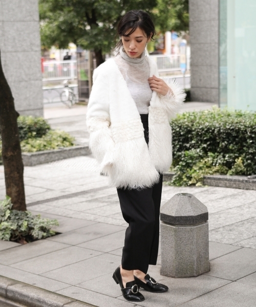 laboratory work（ラボラトリーワーク）の「ファー切り替えコート（その他アウター・レディース・ホワイト/ライトグレー・MEDIUM）」の18枚目の写真