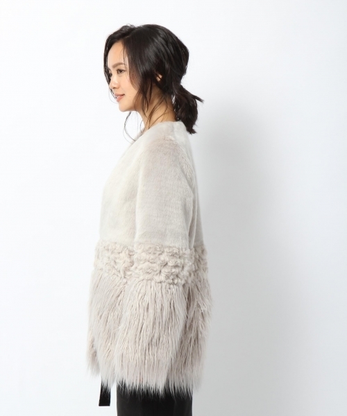laboratory work（ラボラトリーワーク）の「ファー切り替えコート（その他アウター・レディース・ホワイト/ライトグレー・MEDIUM）」の15枚目の写真
