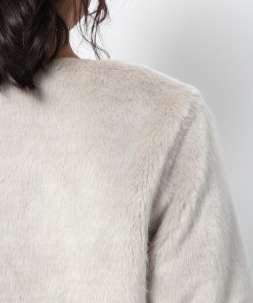 laboratory work（ラボラトリーワーク）の「ファー切り替えコート（その他アウター・レディース・ホワイト/ライトグレー・MEDIUM）」の13枚目の写真