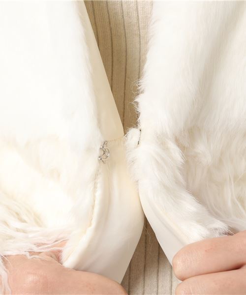 laboratory work（ラボラトリーワーク）の「ファー切り替えコート（その他アウター・レディース・ホワイト/ライトグレー・MEDIUM）」の7枚目の写真