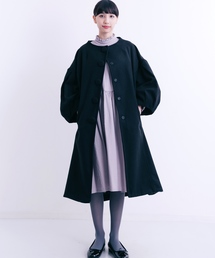 MERLOT | メルトンバルーンスリーブロングコート001-1527(その他アウター)