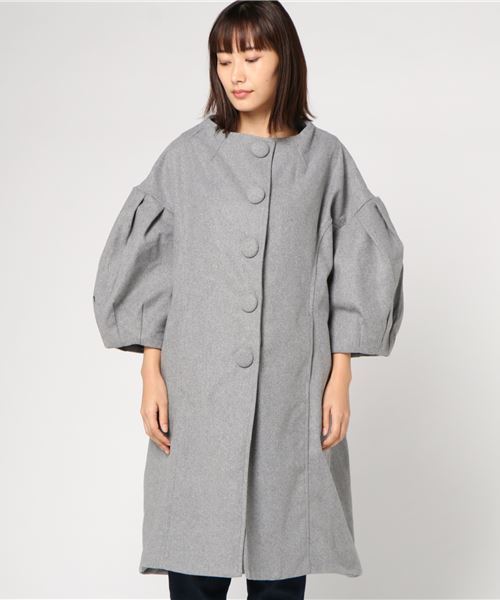 MERLOT（メルロー）の「メルトンバルーンスリーブロングコート001-1527（その他アウター・レディース・ブラック/グレー/ブラウン/グリーン・FREE）」の15枚目の写真