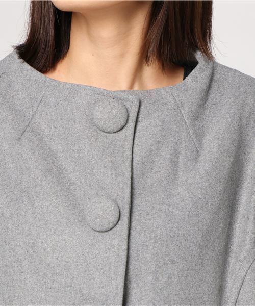 MERLOT（メルロー）の「メルトンバルーンスリーブロングコート001-1527（その他アウター・レディース・ブラック/グレー/ブラウン/グリーン・FREE）」の5枚目の写真