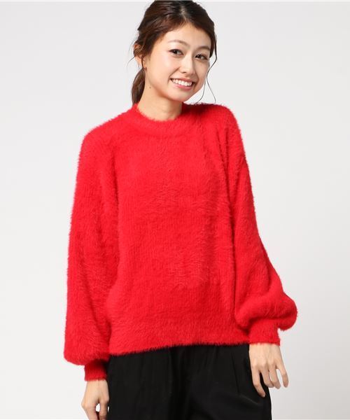 VENCEEXCHANGE(ヴァンスエクスチェンジ)の「リブシャギーニットプルオーバー (ニット/セーター・レディース・レッド/イエロー系その他/ライトパープル・MEDIUM)」の11枚目の写真