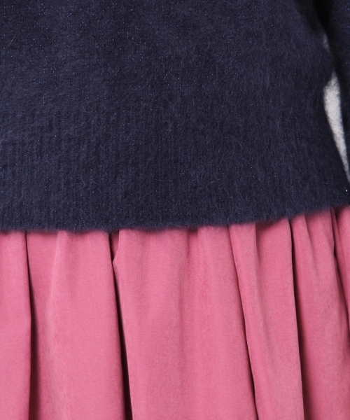 laboratory work（ラボラトリーワーク）の「ヘアリーラメVネックニット（ニット/セーター・レディース・パープル/ネイビー/グレー系その他・MEDIUM）」の8枚目の写真