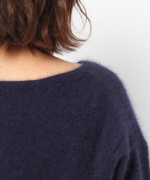 laboratory work（ラボラトリーワーク）の「ヘアリーラメVネックニット（ニット/セーター・レディース・パープル/ネイビー/グレー系その他・MEDIUM）」の10枚目の写真