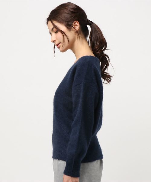 laboratory work（ラボラトリーワーク）の「ヘアリーラメVネックニット（ニット/セーター・レディース・パープル/ネイビー/グレー系その他・MEDIUM）」の5枚目の写真