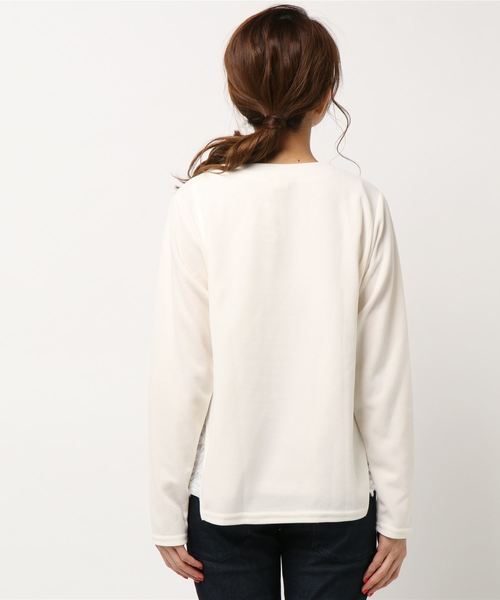 LBC（エルビーシー）の「Wフェイスプルオーバーアンサンブル                     （ニット/セーター・レディース・ブルー/チャコールグレー/ホワイト・MEDIUM/LARGE）」の5枚目の写真