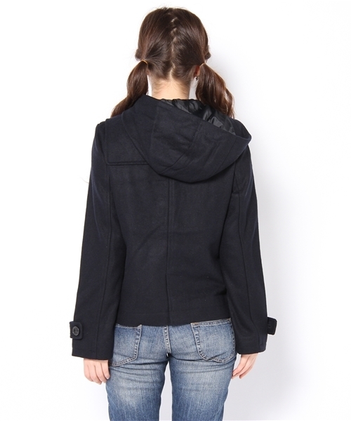 WHO'S WHO gallery（フーズフーギャラリー）の「ショートダッフル（ダッフルコート・レディース・ネイビー/キャメル/ブラック・FREE）」の5枚目の写真