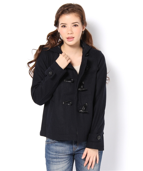 WHO'S WHO gallery（フーズフーギャラリー）の「ショートダッフル（ダッフルコート・レディース・ネイビー/キャメル/ブラック・FREE）」の6枚目の写真