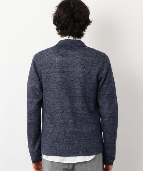 green label relaxing(グリーンレーベルリラクシング)の「NM ◎リネンノッチ カーディガン / ジャケット ◆(カーディガン/ボレロ・メンズ・ターコイズブルー/ネイビー/グレー/ロイヤルブルー/コバルトブルー/ダークグレー・M/S/XL/L)」の7枚目の写真