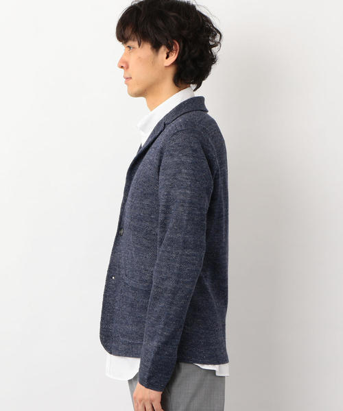 green label relaxing(グリーンレーベルリラクシング)の「NM ◎リネンノッチ カーディガン / ジャケット ◆(カーディガン/ボレロ・メンズ・ターコイズブルー/ネイビー/グレー/ロイヤルブルー/コバルトブルー/ダークグレー・M/S/XL/L)」の9枚目の写真