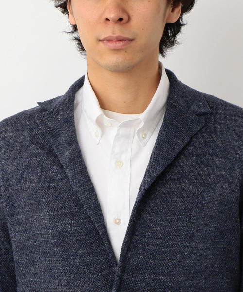 green label relaxing(グリーンレーベルリラクシング)の「NM ◎リネンノッチ カーディガン / ジャケット ◆(カーディガン/ボレロ・メンズ・ターコイズブルー/ネイビー/グレー/ロイヤルブルー/コバルトブルー/ダークグレー・M/S/XL/L)」の11枚目の写真