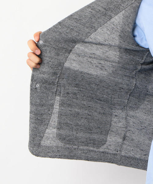 green label relaxing(グリーンレーベルリラクシング)の「NM ◎リネンノッチ カーディガン / ジャケット ◆(カーディガン/ボレロ・メンズ・ターコイズブルー/ネイビー/グレー/ロイヤルブルー/コバルトブルー/ダークグレー・M/S/XL/L)」の18枚目の写真