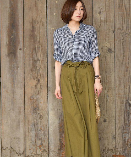 rps(アールピーエス)の「やわらかコットン前開きシャツ(シャツ/ブラウス・レディース・ブラック/ネイビー/ライトブルー/カーキ/ブルー/オフホワイト/ブラック系その他2/サックスブルー/ラベンダー/ホワイト系その他2/オレンジ/イエロー・M)」の20枚目の写真