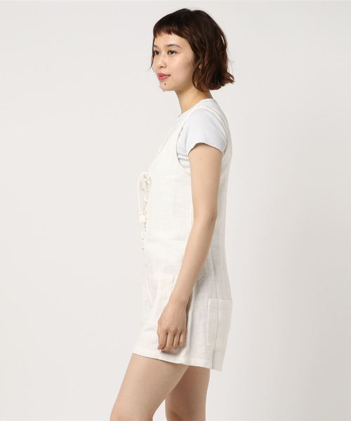 BILLABONG(ビラボン)の「BILLABONG レディース LAZY WAVES ロンパース(つなぎ/オールインワン・レディース・ホワイト・X-SMALL)」の2枚目の写真