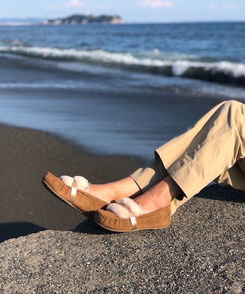 EMU Australia(エミューオーストラリア)の「Cairns Saddle(モカシン/デッキシューズ・レディース・チャコールグレー/ベージュ/グレイッシュベージュ・6/8/9/5/7)」の8枚目の写真