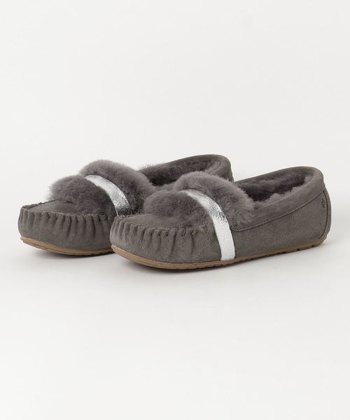 EMU Australia(エミューオーストラリア)の「Cairns Saddle(モカシン/デッキシューズ・レディース・チャコールグレー/ベージュ/グレイッシュベージュ・6/8/9/5/7)」の2枚目の写真