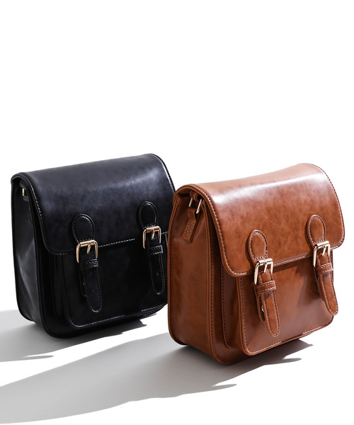 WEGO(ウィゴー)の「WEGO/レトロサッチェルショルダーバッグ(ショルダーバッグ・レディース・ブラック/ブラウン・FREE)」の3枚目の写真