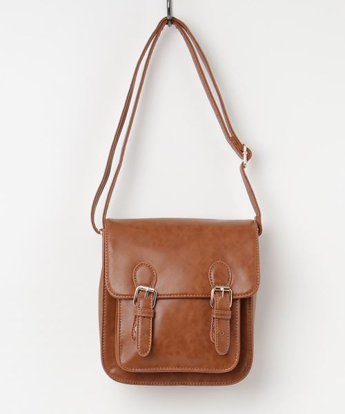 WEGO(ウィゴー)の「WEGO/レトロサッチェルショルダーバッグ(ショルダーバッグ・レディース・ブラック/ブラウン・FREE)」の9枚目の写真