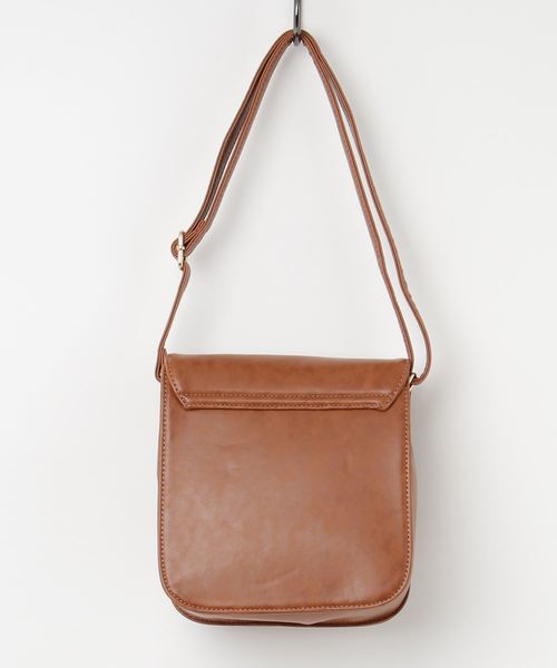 WEGO(ウィゴー)の「WEGO/レトロサッチェルショルダーバッグ(ショルダーバッグ・レディース・ブラック/ブラウン・FREE)」の5枚目の写真