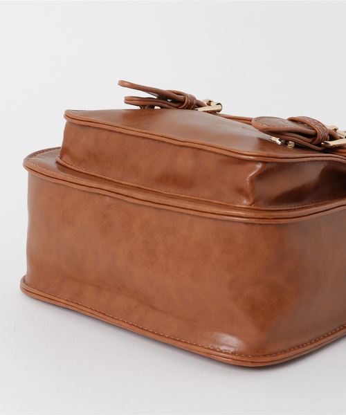 WEGO(ウィゴー)の「WEGO/レトロサッチェルショルダーバッグ(ショルダーバッグ・レディース・ブラック/ブラウン・FREE)」の6枚目の写真