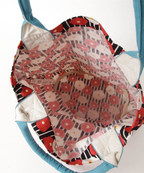 カヤ（カヤ）の「【カヤ】花合わせ樽トート バケツバッグ（トートバッグ・レディース・ライトブルー/パープル/梅/ホワイト×レッド・FREE）」の8枚目の写真