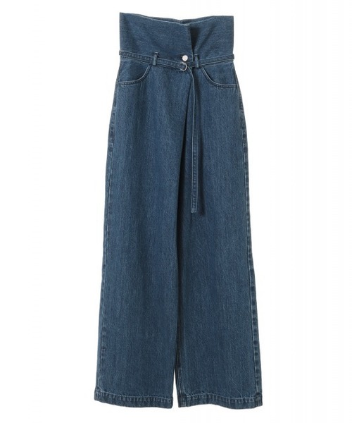 CLANE(クラネ)の「ウエストベルトデニムパンツ(デニムパンツ・レディース・ブラック/グリーン/ブルー・24inch/25inch/26inch)」の3枚目の写真