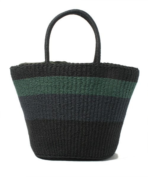 GLOBAL WORK（グローバルワーク）の「【GLOBAL WORK】マルチボーダーペーパートート（かごバッグ・レディース・ブラウン系その他/グレー/ブラウン/ネイビー/レッド/ブラック・FREE）」の2枚目の写真