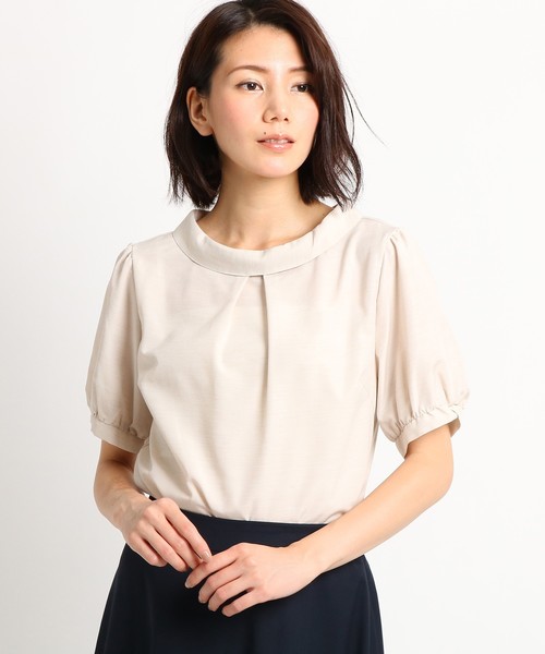 Sunauna(スーナウーナ)の「【洗える】エアリーロールネックブラウス(シャツ/ブラウス・レディース・ブラック/ベージュ/カーキ・40/38)」の3枚目の写真