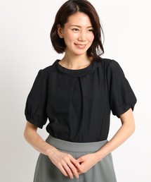 【洗える】エアリーロールネックブラウス