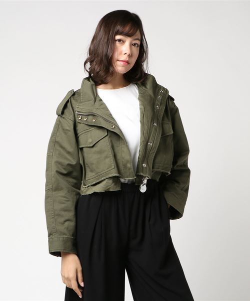 DIESEL（ディーゼル）の「WOMEN’S　ダブルレイヤードジャケット（その他アウター・レディース・グリーン/ブラック・SMALL/MEDIUM/LARGE/X-SMALL/XX-SMALL）」の7枚目の写真