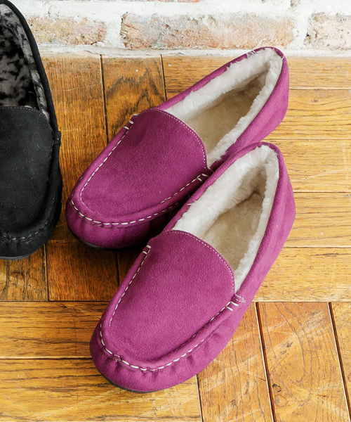 KOBE LETTUCE（コウベレタス）の「フェイクムートンローファーモカシンシューズ【インソール中敷き付】（モカシン/デッキシューズ・レディース・ライトグレー/ブラック/ダークブラウン/ベージュ/シルバー/ブラック系その他/ブラウン系その他/パープル系その他/キャメル/チェック/パープル/ブラウン系その他4/シルバー系その他/ベージュ系その他/ブラック系その他3/ピンク/ブラック系その他2/ブラウン系その他2/ブラウン系その他3/グレー/ダークグリーン/その他/ブラウン系その他5/オリーブ/ピンクベージュ/ホワイト/ネイビー/レオパード・LL/S/M/L）」の20枚目の写真