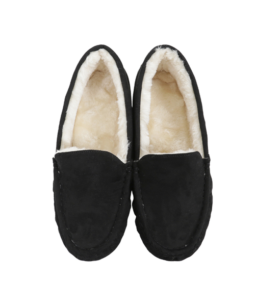 KOBE LETTUCE（コウベレタス）の「フェイクムートンローファーモカシンシューズ【インソール中敷き付】（モカシン/デッキシューズ・レディース・ライトグレー/ブラック/ダークブラウン/ベージュ/シルバー/ブラック系その他/ブラウン系その他/パープル系その他/キャメル/チェック/パープル/ブラウン系その他4/シルバー系その他/ベージュ系その他/ブラック系その他3/ピンク/ブラック系その他2/ブラウン系その他2/ブラウン系その他3/グレー/ダークグリーン/その他/ブラウン系その他5/オリーブ/ピンクベージュ/ホワイト/ネイビー/レオパード・LL/S/M/L）」の3枚目の写真