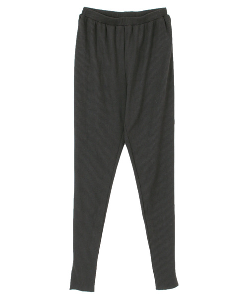 UR'S（ユアーズ）の「ﾘﾌﾞｶｯﾄｿｰﾚｷﾞﾝｽ（レギンス/スパッツ・レディース・ブラック/ベージュ/アイボリー/杢グレー・FREE）」の3枚目の写真