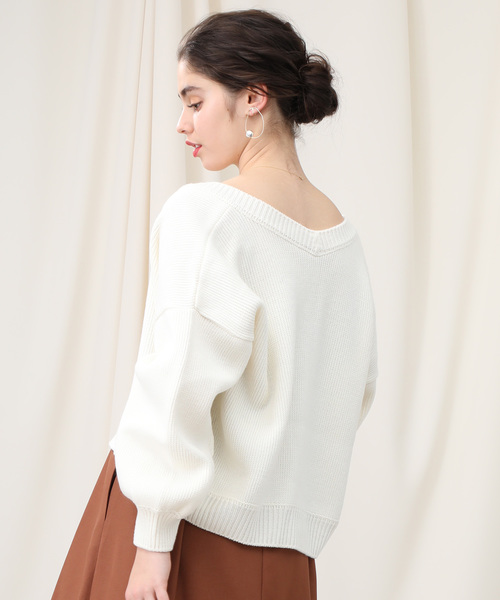 STUDIOUS(ステュディオス)の「【STUDIOUS】ローゲージボリュームスリーブ ショートカーデ(カーディガン/ボレロ・レディース・ライトベージュ/チャコールグレー/ベージュ/オフホワイト/グレイッシュベージュ・FREE)」の6枚目の写真