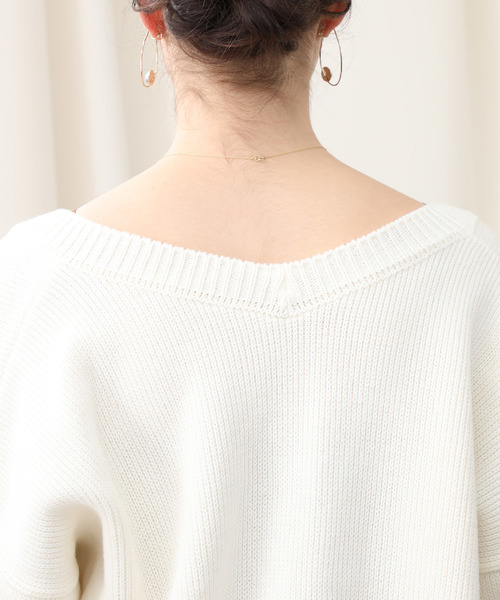 STUDIOUS(ステュディオス)の「【STUDIOUS】ローゲージボリュームスリーブ ショートカーデ(カーディガン/ボレロ・レディース・ライトベージュ/チャコールグレー/ベージュ/オフホワイト/グレイッシュベージュ・FREE)」の8枚目の写真