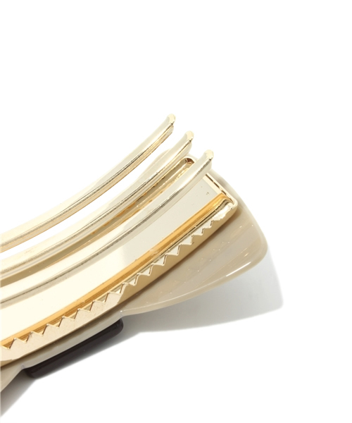 BEAUTY&YOUTH UNITED ARROWS(ビューティーアンドユースユナイテッドアローズ)の「SF magnet リボンドット ヘアクリップ(その他ヘアアクセサリー・レディース・ベージュ/ブラウン・フリー)」の5枚目の写真