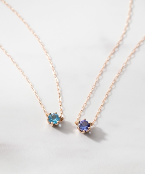 ESTELLE（エステール）の「12月誕生石 K18 ピンクゴールド タンザナイト ネックレス ESTELLE/エステール WEB限定（ネックレス・レディース・ピンクゴールド・40cm）」の7枚目の写真