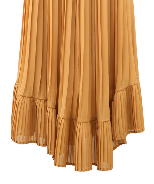 Luz Llena（ラズレナ）の「シフォンプリーツ切替スカート（スカート・レディース・ブラック/ベージュ/グレー・MEDIUM）」の8枚目の写真