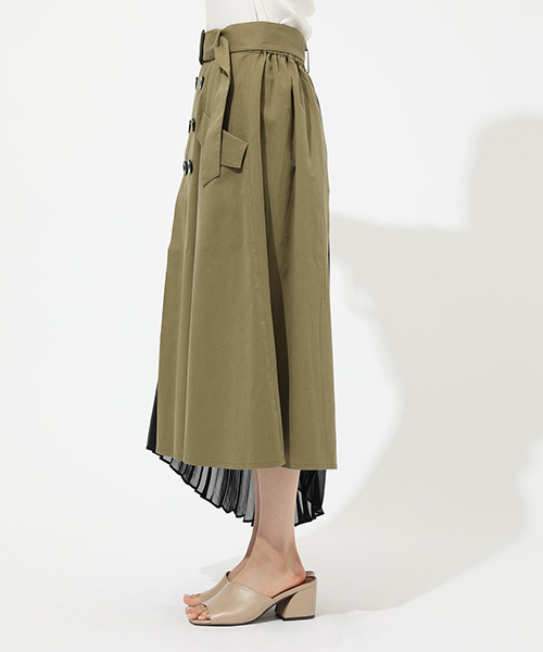 AZUL by moussy(アズールバイマウジー)の「ASYMMETRY COMBI SKIRT / アシンメトリーコンビスカート(スカート・レディース・ブラック系その他/ブラウン系その他・SMALL/MEDIUM)」の8枚目の写真