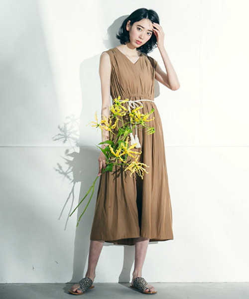 Lautreamont ドロワットロートレアモン のファッション セール ワンピース パウダーサテンワンピース ワンピース Droite