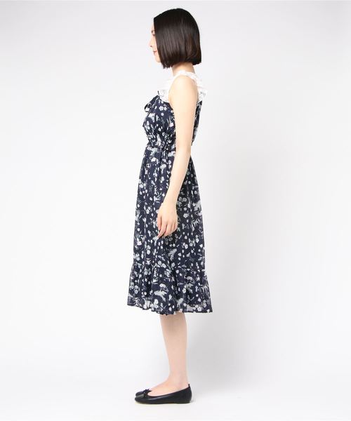 axes femme（アクシーズファム）の「ＪＱ花柄ビスチェ風ワンピ（ワンピース・レディース・ネイビー/サックスブルー/ピンク・MEDIUM）」の11枚目の写真