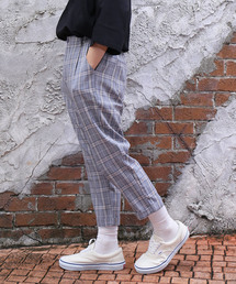 Dalfwin（ダールフィン）の「チェックパンツ アンクル丈テーパードパンツ（スラックス）」