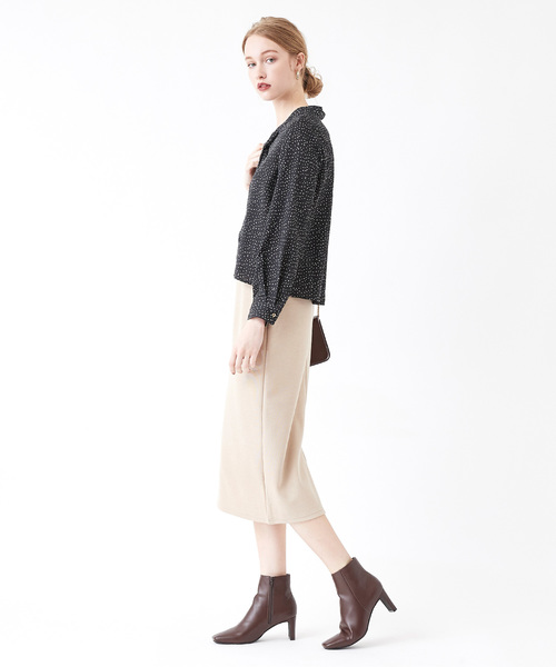 titivate(ティティベイト)の「スクエアトゥデザインヒールショートブーツ(ブーツ・レディース・ブラック/ダークブラウン/ブラック系その他/ベージュ系その他/グリーン系その他・LL/S/M/L)」の7枚目の写真