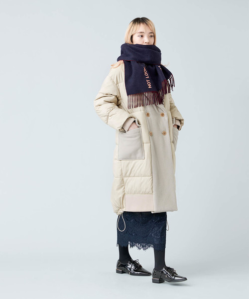 TRUNO by NOISE MAKER（トルノバイノイズメーカー）の「レース切替チェックタイトスカート（スカート・レディース・ネイビー/ブラック・38/36）」の8枚目の写真