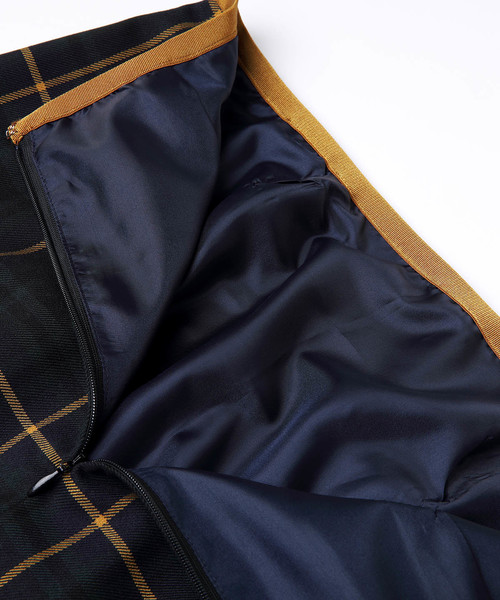 TRUNO by NOISE MAKER（トルノバイノイズメーカー）の「レース切替チェックタイトスカート（スカート・レディース・ネイビー/ブラック・38/36）」の12枚目の写真