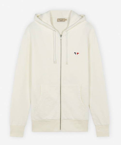 ★人気★【MAISON KITSUNE】★TRICOLOR FOX PATCH HOOD ZIPUP★ Maison Kitsune（メゾンキツネ）の「ZIP HOODIE TRICOLOR FOX
